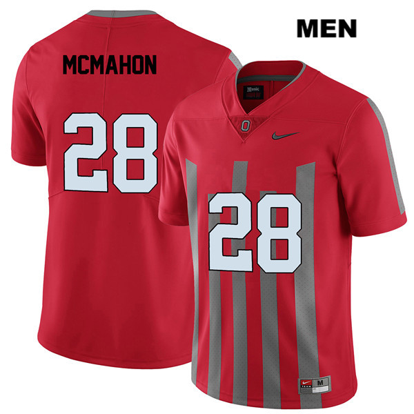 Ohio State Buckeyes Men's Amari McMahon #28 Red Authentic Nike Elite College NCAA Stitched Football Jersey OE19N04AV